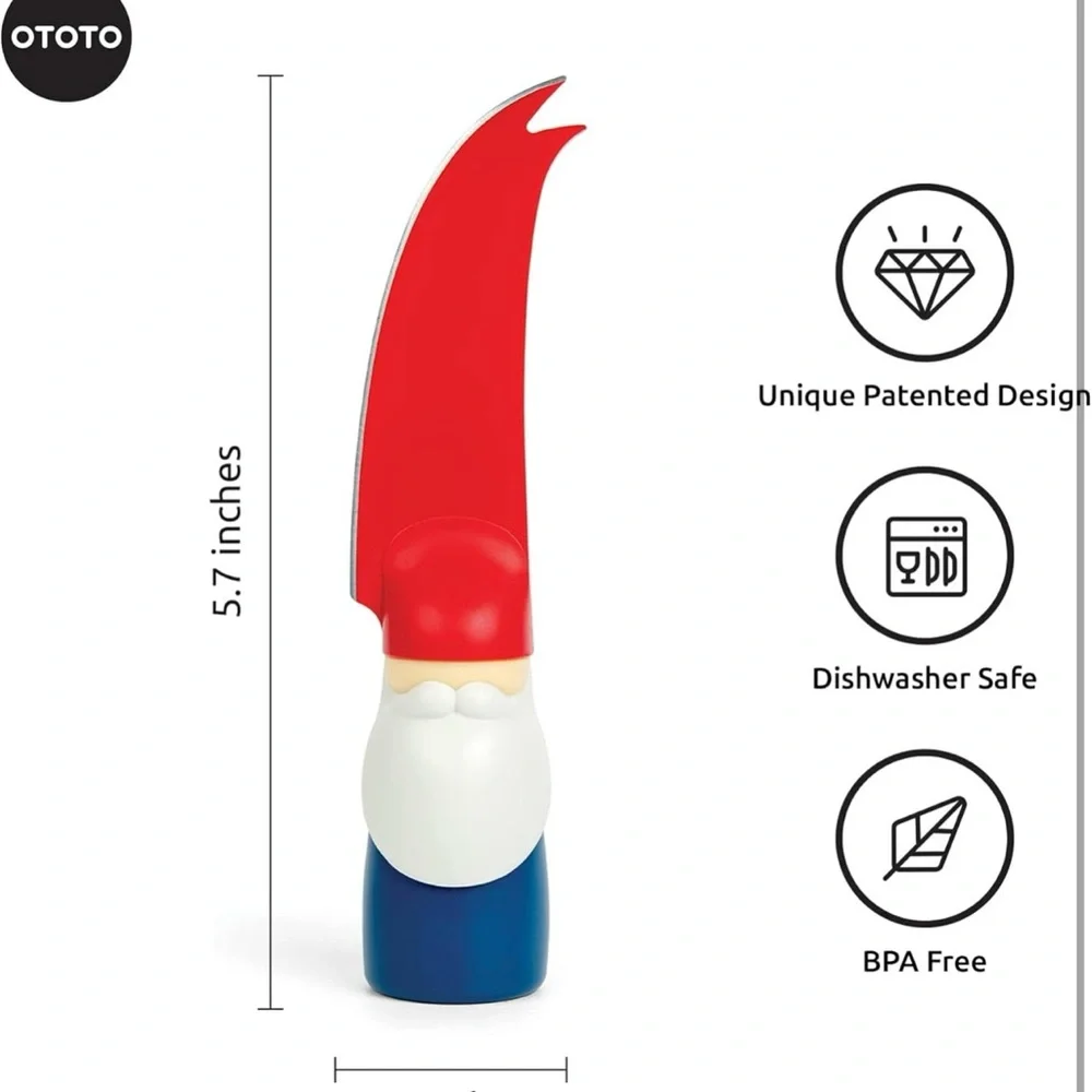 OTOTO Bert the Gnome Cheese Knife, NIB
